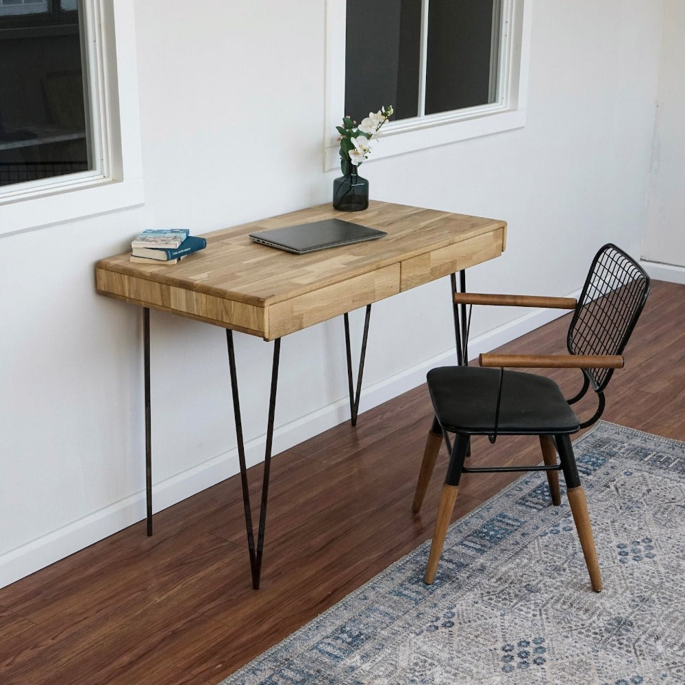 computer-desk-with-drawers-mid-century-solid-wood-desk-with-drawers-metal-leg-spacious-for-home-office-upphomestore