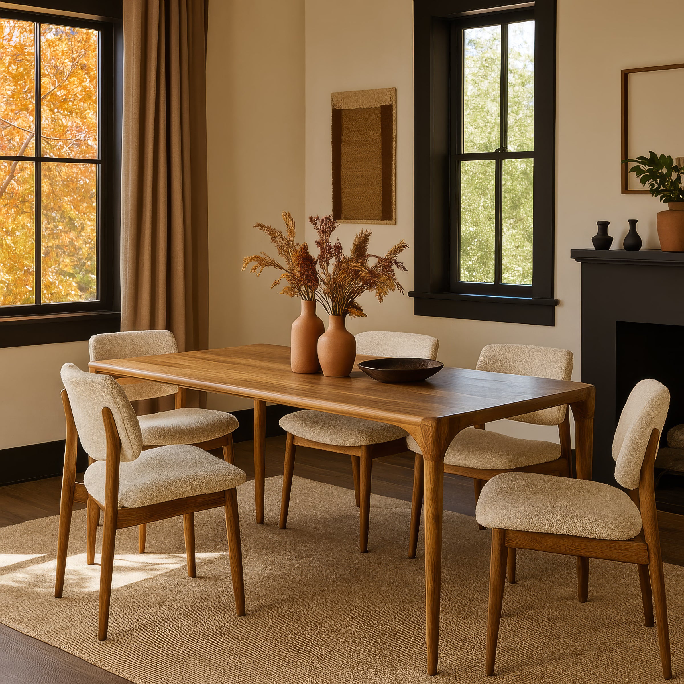 Oslo Solid Walnut Dining Table - Modern Scandinavian Design - UPP Home Store